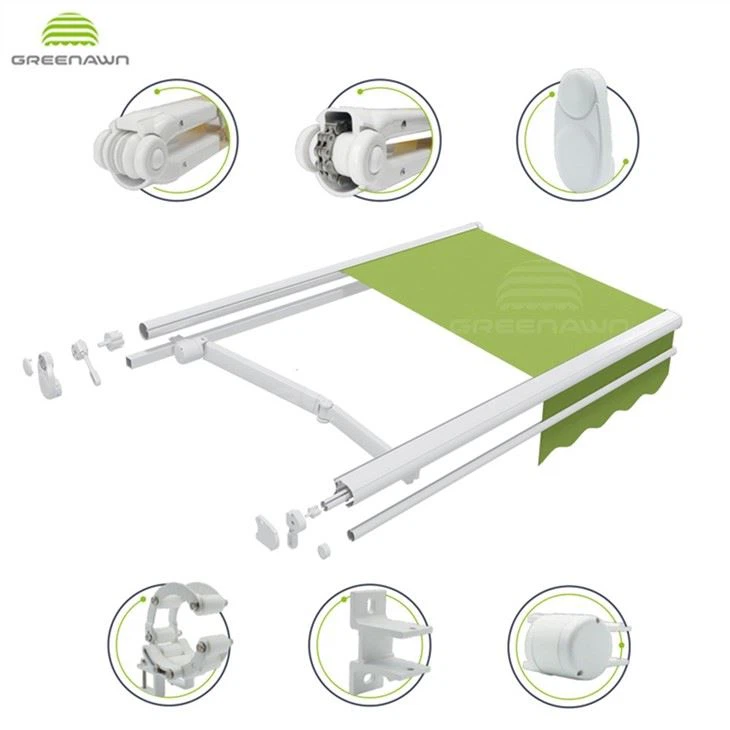 Manual Or Motorized Retractable Aluminum Awning Parts